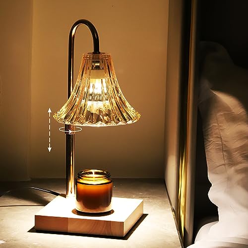 Candle Warmer Lamp with Timer Gifts for Mom, Electric Candle Warmer with 3 * 50W Candle Warmer Light Bulbs, Dimmer Candle Warmer Height Adjustable Scented Candles, Candle Lamp Warmer for Home Decor
