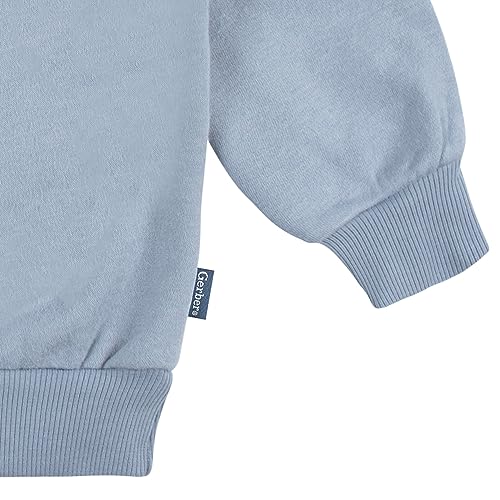 Gerber Baby Boys Toddler 2-Piece Fleece Sweatshirt and Jogger Set, Blue Solid, 5T