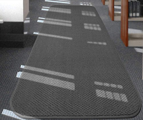 House, Home and More Skid-Resistant Carpet Runner - Gray - 16 Feet X 36 Inches