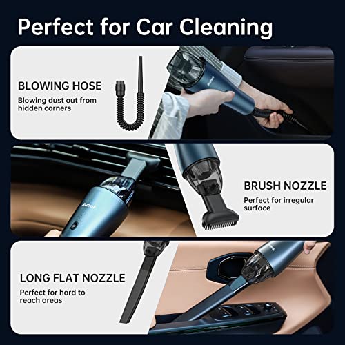 RUBOT Mini Vacuum, Cordless Handheld Vacuum Cleaner,7000Pa Powerful Suction,Portable Car Vacuum Rechargeable for Home/Car/Office-Misty Blue(P02)