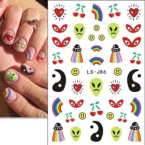 JMEOWIO 9 Sheets Halloween Nail Art Stickers Decals Self-Adhesive Pegatinas Uñas Cute Ghost Witchy Spider Web Bat Pumpkin Spook Nail Supplies Nail Art Design Decoration Accessories