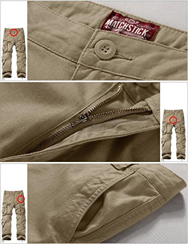 Match Men's Wild Cargo Pants #3357(32,British Khaki)