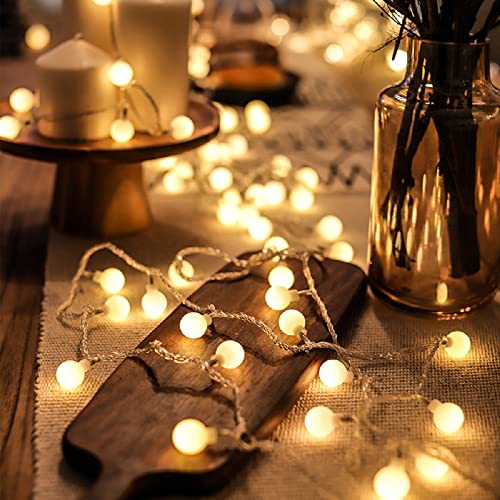 Globe String Lights, Merdeco 20ft 40 LED USB Powered Globe String Lights Warm White Fairy Lights for Birthday Party Wedding Christmas Home Decoration