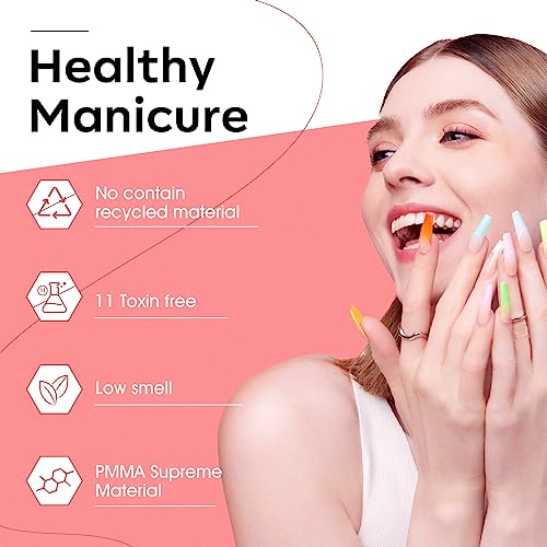 Modelones Gel X Nail Kit, Gel Nail Kit with 4 In 1 Nail Glue Gel, 500Pcs Nail Tips Half Matte Coffin Shape, and Portable U V LED Nail Lamp for Easy, Fast Extension Gel Nail DIY Art Home, Gift for Women