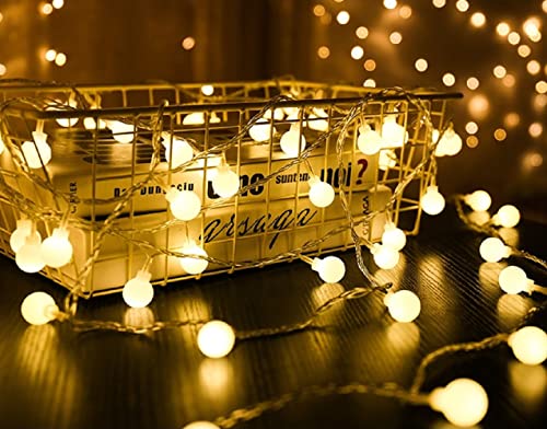 Globe String Lights, Merdeco 20ft 40 LED USB Powered Globe String Lights Warm White Fairy Lights for Birthday Party Wedding Christmas Home Decoration