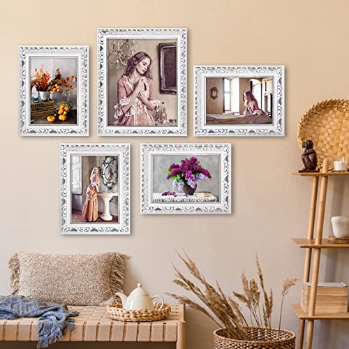 XUANLUO 8x10 Picture Frame Elegant Wood Grain Color Photo Frame with Tempered Glass Antique Frame for Desk Standing Wall Hanging Family Wedding Gifts