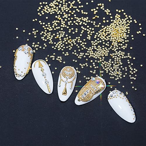 Nail Art Pearls for Nails Decorations Flatback Pearls gems Gold Silver White Pearl Nail Charms Half Round Nail Jewels Luxurious Design Nail Pearls for Nail Art Accessories Mixed Nail Decoration