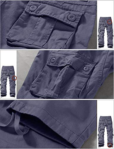 Match Men's Wild Cargo Pants #3357(Bluish Gray,29)