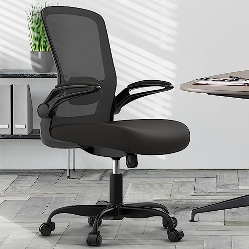 Office Chair, Ergonomic Desk Chair with Adjustable Lumbar Support, High Back Mesh Computer Chair with Flip-up Armrests-BIFMA Passed Task Chairs, Executive Chair for Home Office