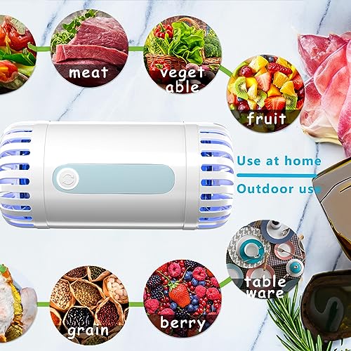Dual-Core Fruit and Vegetable Washing Machine Wireless Charging Fruit Cleaner Device In Water Capsule Type Kitchen Gadgets Crevice Tool for veggies, Berries, Seafood, Tableware（White）