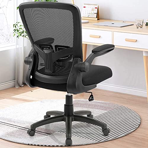 Ergonomic Desk Task Chair Clearance with Adjustable Height, Lumbar Support, High Back Mesh Computer Executive Chair with Flip up Armrests for Home Office - 300lb