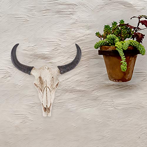 IMIKEYA Halloween Cow Skull Decor: Realistic Statue Skeleton Animal Head Bull Head Skull Wall Hanging Art Home Wall Decor
