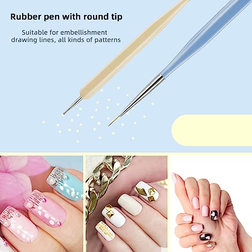 Nail Brush for Gel Nail Art Brushes Art Pen Tools Set for Painting Nail Art Tips Builder Acrylic Art Liner Brush for Uv Nails Home Salon Nail Design Tool Nail Dotting Diy Nail Extension Gel Brush