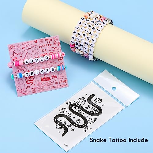 Tyniffer Taylor Friendship Bracelets for Swiftie Eras Tour Concert Outfit Taylor Lover Reputation 1989 Speak Now Fearless Outfit Friendship Bracelets Swiftie Fens Eras Concert Outfit (7 PCS)