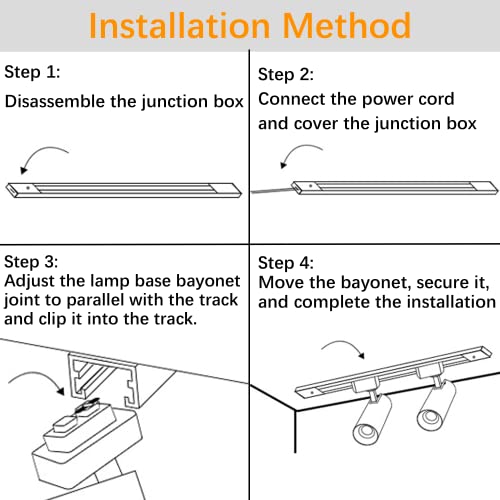 12-Lights Track Lighting Compelete Kit, 20W LED Track Lighting System 3000K Warm White Track Ceiling Light Fixture with Extra 13ft Track Rails Track Lighting