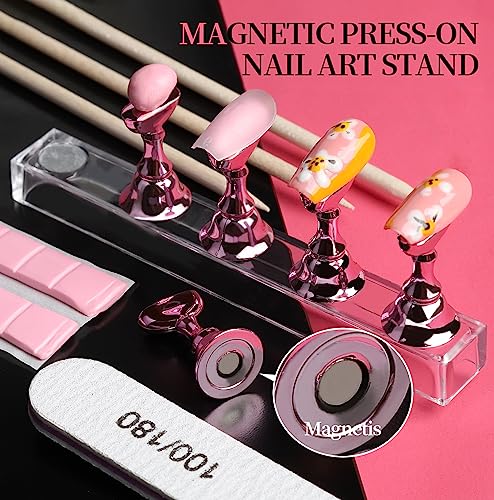 15 Sizes Matte Short Coffin Nail Tips, Teenitor 300pcs Pre-shaped Soft Gel Nail Tips with Nail Glue Set, Full Cover Press on Fake Nails with Nail Stand & French Nail Art Sticker for Nail Extensions