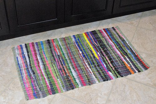 DII Chindi Home Collection Handwoven Multicolor Area Rag Rug, 20x31.5