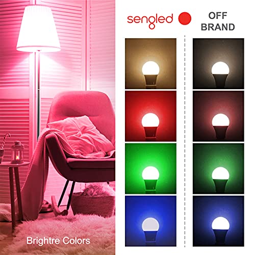 Sengled Smart WiFi Light Bulbs That Work with Alexa & Google Home, No Hub Required, LED Light Bulb A19 RGB Alexa Light Bulb , 2 Pack