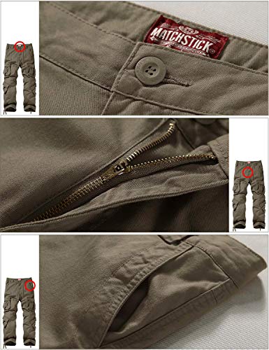 Match Men's Wild Cargo Pants(Light Khaki,30)