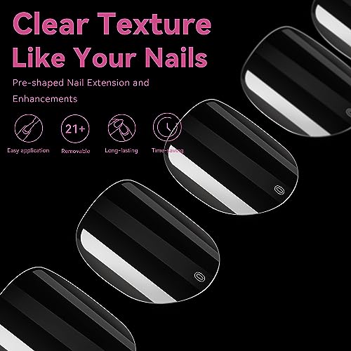 UNA GELLA Extra Short Oval Almond Gel Nail Tips 360pcs 15 Sizes Round Almond Press on Nails Short Oval Fake Tips Full Nails Short Oval Almond For Nail Extension DIY Salon Soft Gel Tips