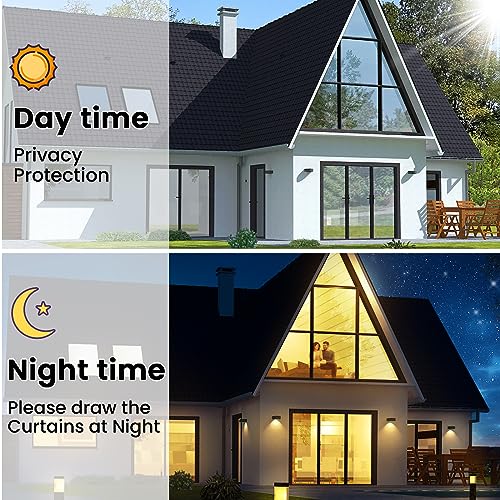 Heat Blocking Window Privacy Film with 3 Free Tools: One Way Window Tint Reflective Window Tinting Film for Home See Out Not in Sun Blocker Mirror Window Clings Door Window Cover,17.5 * 78.7 Inch