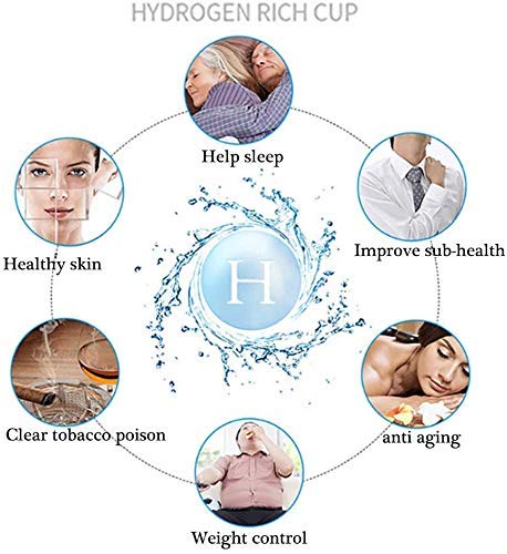 Hydrogen Water Bottle, Portable Hydrogen Water Ionizer Machine, Hydrogen Water Generator, Hydrogen Rich Water Glass Health Cup for Home Travel