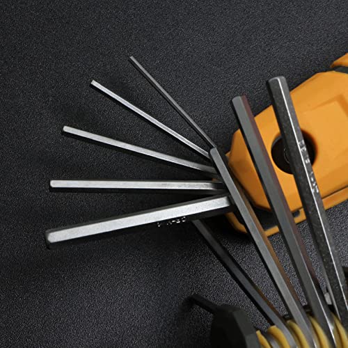 MULWARK 17pcs Folding Allen Wrench Set | Metric & Standard SAE - Key Tool 2 Pack Portable Hex for Basic Home Repair and General Applications