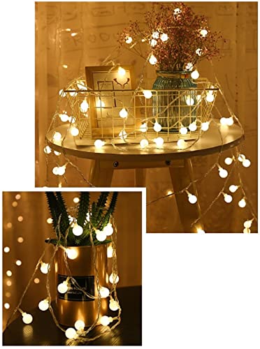 Globe String Lights, Merdeco 20ft 40 LED USB Powered Globe String Lights Warm White Fairy Lights for Birthday Party Wedding Christmas Home Decoration