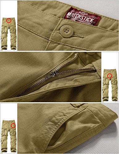 Match Men's Wild Cargo Pants #3357(Khaki,34)