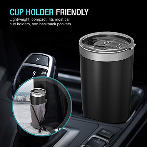 Juro Tumbler 20 Oz Stainless Steel Vacuum Insulated Tumbler with Lids and Straw [Travel Mug] Double Wall Water Coffee Cup for Home, Office, Outdoor Works Great for Ice Drinks and Hot Beverage - Black