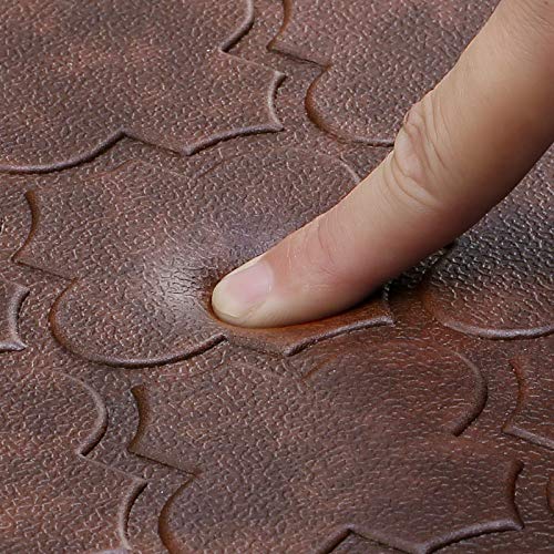 WISELIFE Kitchen Mat Cushioned Anti Fatigue Floor Mat,17.3"x28", Thick Non Slip Waterproof Kitchen Rugs and Mats,Heavy Duty Foam Standing Mat for Kitchen,Floor,Home,Desk,Sink, Brown