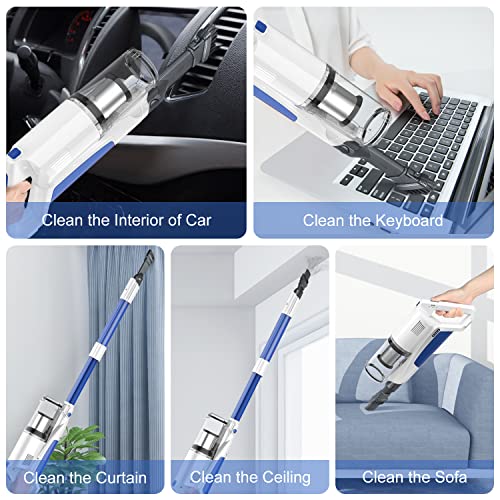 whall Cordless Vacuum Cleaner, Upgraded 25Kpa Suction 280W Brushless Motor 4 in 1 Cordless Stick Vacuum Cleaner, Lightweight Handheld Vacuum for Home Pet Hair Carpet Hard Floor, up to 55mins Runtime