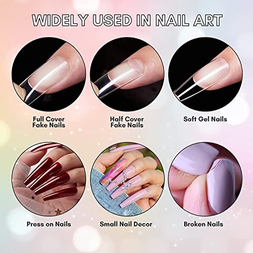 Makartt Super Strong Nail Glue for Acrylic Nails Press On Nails Nail Tips Glue for Stick On Nails Long Lasting Nail Glue for Fake Nails Broken Nails Repair Professional Nail Adhesive Bond 0.07oz 5Pcs