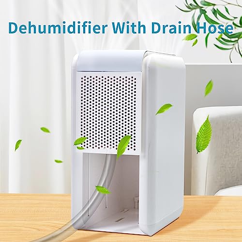 Hoomace 3 In 1 Small Humidifier Dehumidifier Combo With Air Filtration, Humidifiers Dehumidifier For Home Bedroom With Drain Hose Temperature Display,4 Modes,7 Color LED Lights,Timer Set