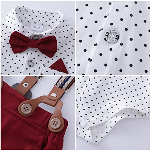 Baby Boy Clothes 0-18M Baby Boy Suit 4pcs Baby Boy Dress Clothes Infant Tuxedo Sets