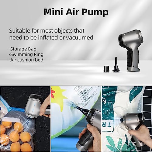 PeroBuno Electric Air Duster for Computer Cleaning, 150000RPM Powerful, Mini Vacuum for Car Cleaner 15KPa- Compressed Air Duster- Canned Air- Keyboard Cleaner 3-in-1