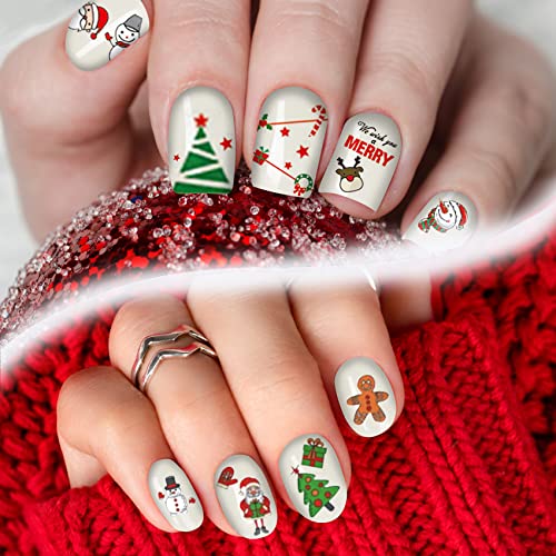 TailaiMei 18 Sheets Holiday Nail Stickers, Halloween Christmas Thanksgiving Day Seasonal Nail Art Decals for Fall and Winter DIY Nail Decorations