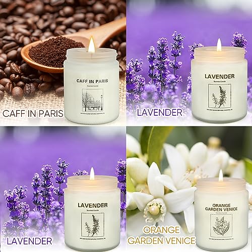 4 Pack Candles for Home Scented, Lavender Candles Gifts Set, 28 oz Aromatherapy Jar Candles,200 Hour Long Lasting Candles Gifts for Women, Birthday, Anniversary, Christmas