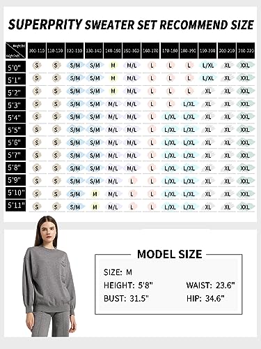 SuperPrity Womens Two Piece Sweatsuit Outfits Long Sleeve Pocket Tracksuit Sets Knitted Loungewear Set-XL,Dark Green