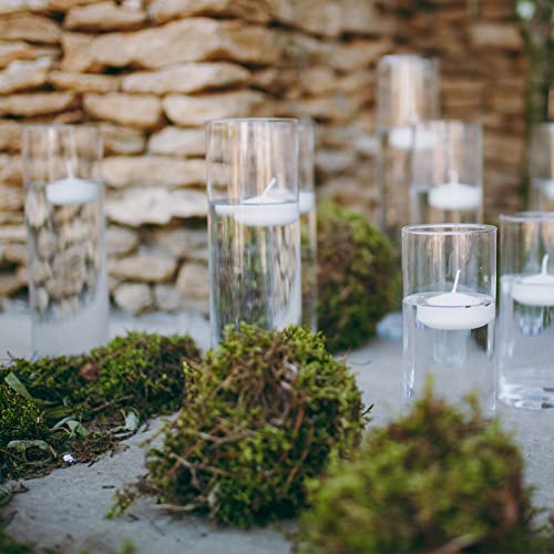 24 Pack Glass Cylinder Vases Tall Vases for Centerpiece Floating Candle Holder Clear Flower Vases Bulk for Tables Wedding Party Home Event Formal Dinners Decorations(4 x 14 Inches)