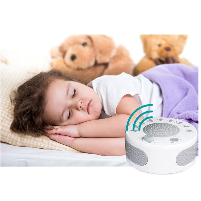 Unionway White Noise Machine, Portable Sleep Sound Machine for Baby and Adult, Battery Powered Sleep Therapy for Home, Travel - 006U