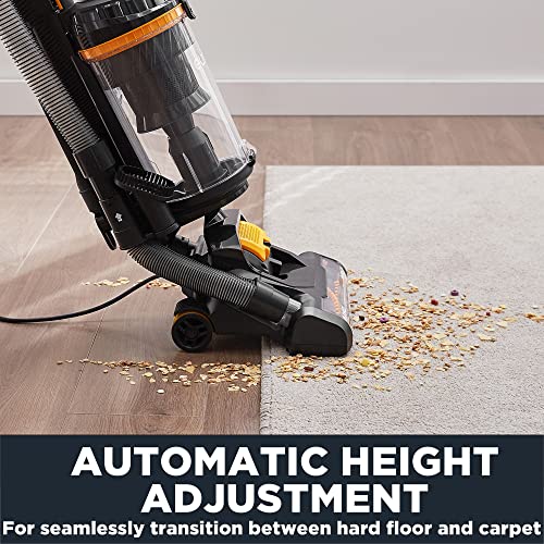 EUREKA Lightweight Bagless Upright Vacuum Cleaner Powerful for Carpet and Hard Floor, MaxSwivel Pro, Yellow