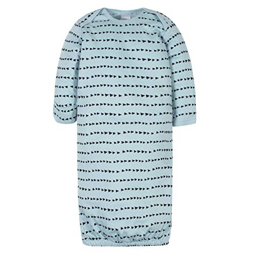 Gerber Unisex Baby Boy and Girls 4-Pack Sleeper Gown Dinosaur Blue Preemie