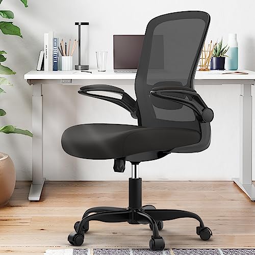 Office Chair, Ergonomic Desk Chair with Adjustable Lumbar Support, High Back Mesh Computer Chair with Flip-up Armrests-BIFMA Passed Task Chairs, Executive Chair for Home Office