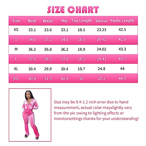 Womens Velour Hoodie Jogger Tracksuit Two Piece Outfits for Women, Long Sleeve Full-Zip Up Crop Tops Jacket Flared Pants Matching Set Sportswear Jogging Sweatsuit Pockets Patchwork Glitter Stripe