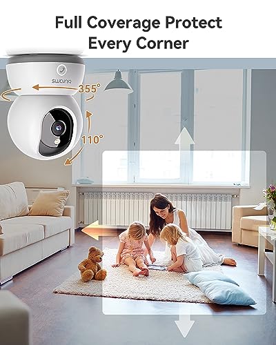blurams Pet Camera,2K Security Camera Indoor,Dog Camera with Phone App,Home Camera for Baby/Elder with One-Touch Call,Color Night Vision,2-Way Audio,AI Motion Detection,Works with Alexa (2.4GHz Wi-Fi)
