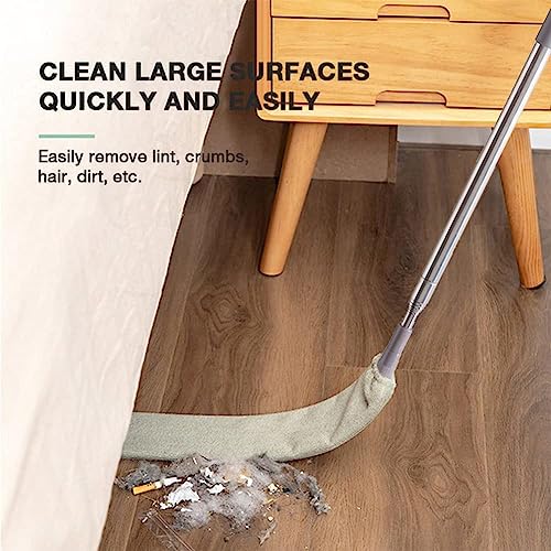 GUCABE Retractable Gap Dust Cleaner, Microfiber Hand Duster, Under Fridge & Appliance Duster, Telescopic Dust Brush for Wet and Dry, Cleaning Tools for Home Bedroom Kitchen (55.2in, Grey)