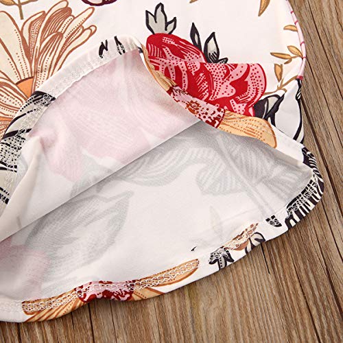 Infant Newborn Baby Girls Floral Sleep Gown Headband Sleepwear Romper Sleeping Bags Outfits (Floral-Yellow, 0-3 Months)