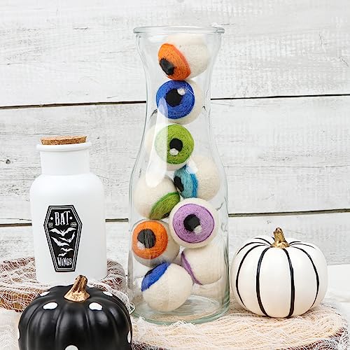 BUTTOOLS Halloween Decorations-Felt Eyeballs-Halloween Monster Eyes for Tiered Tray Decor, Vase Filler,Clear Jar,Table Home Party Indoor Decor