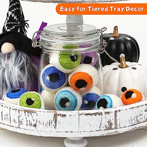 BUTTOOLS Halloween Decorations-Felt Eyeballs-Halloween Monster Eyes for Tiered Tray Decor, Vase Filler,Clear Jar,Table Home Party Indoor Decor